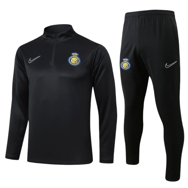 2024/2025 Al-Nassr Half-Pull Training Suit Black Football Shirt