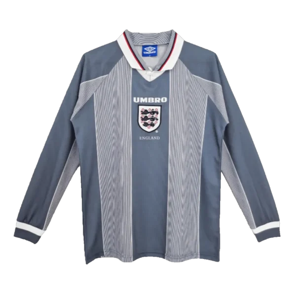 1996 England Retro Away Long Sleeve Jersey Replica Euro Cup